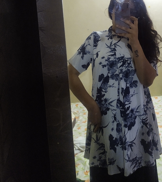 White printed dress / tunic - Picture 7 of 10